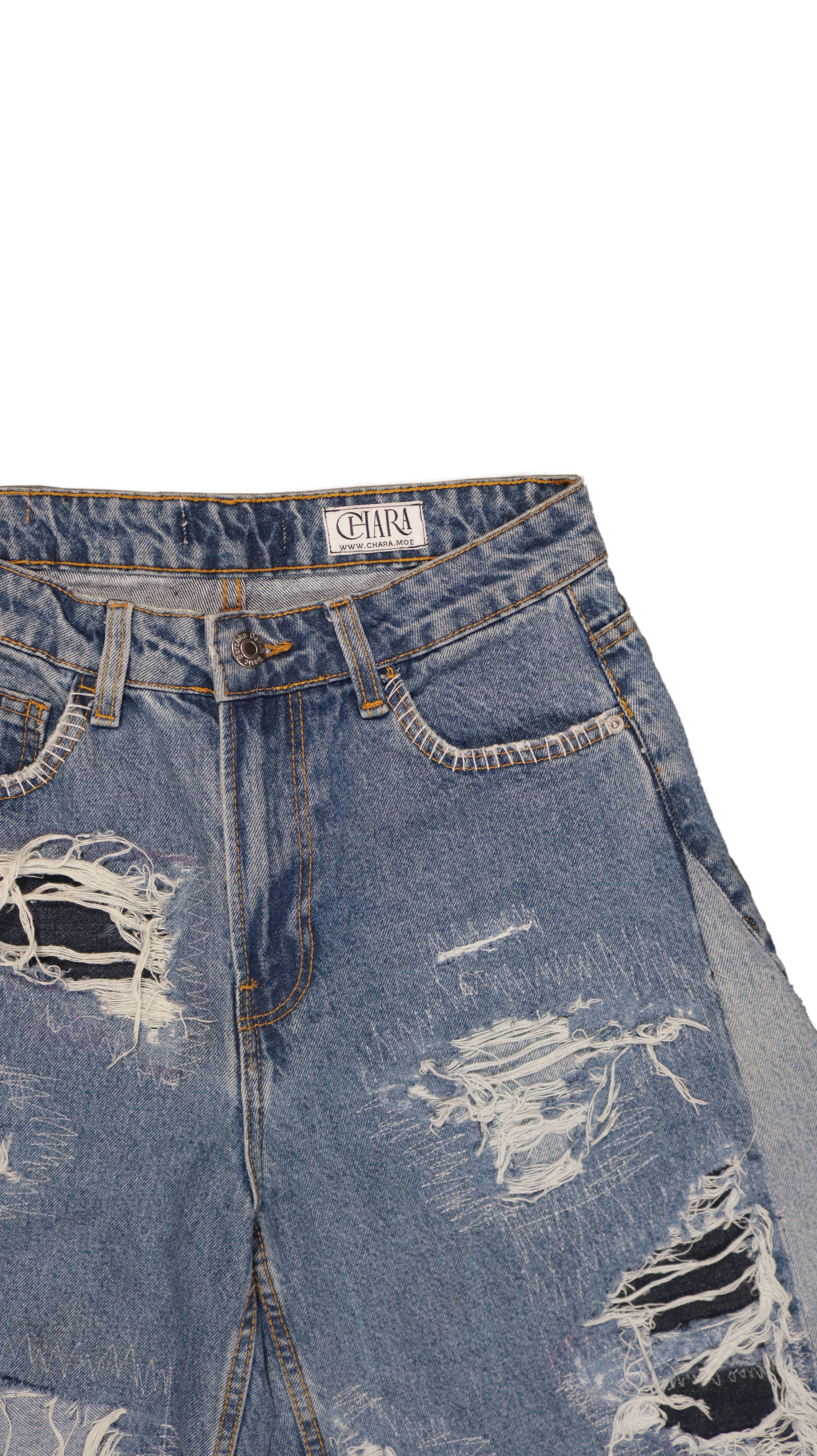 CJo001 Reworked Baggy Denim Jorts 1 OF 1