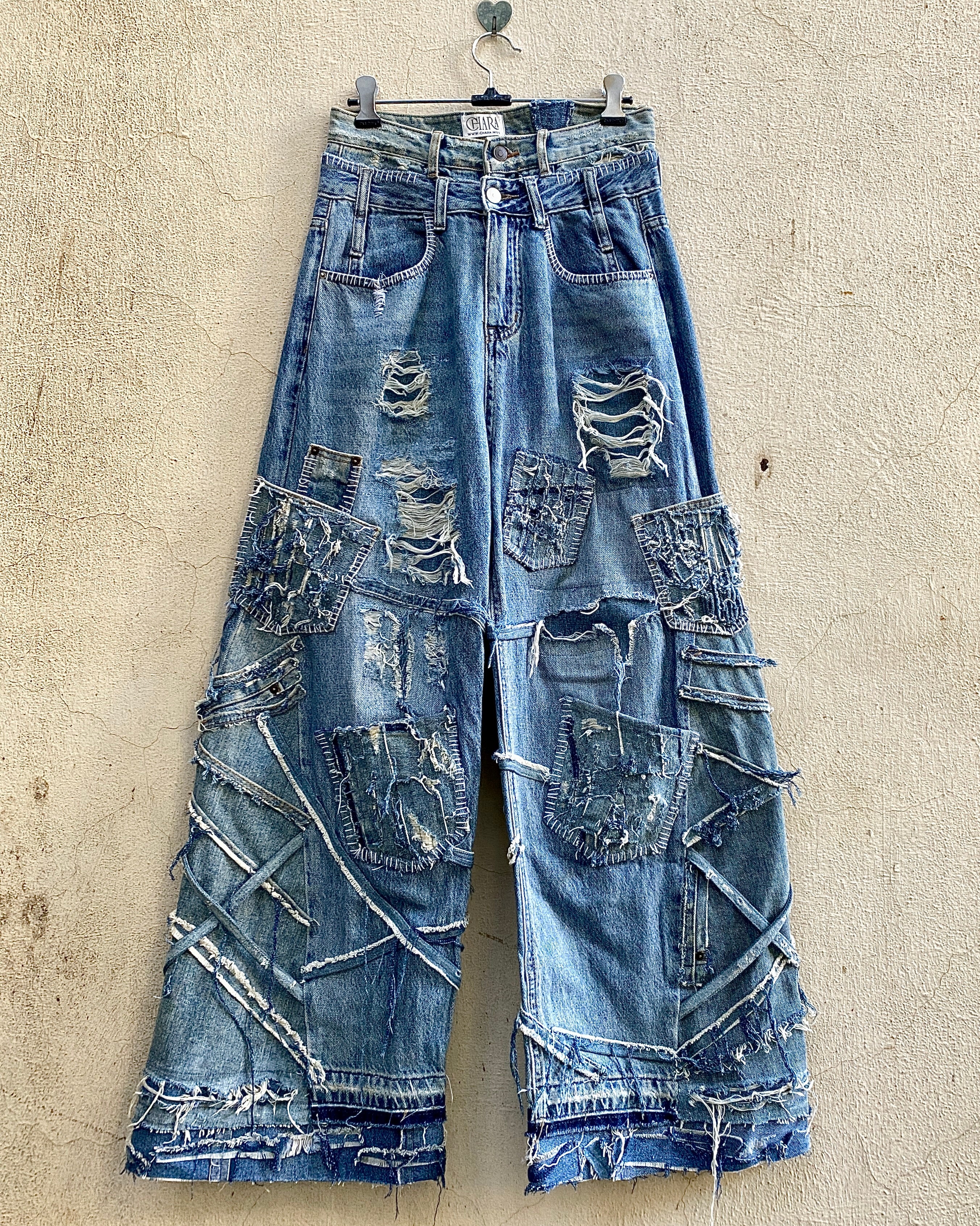 CJ001 Reworked Jeans - Distressed Denim 1 of 1