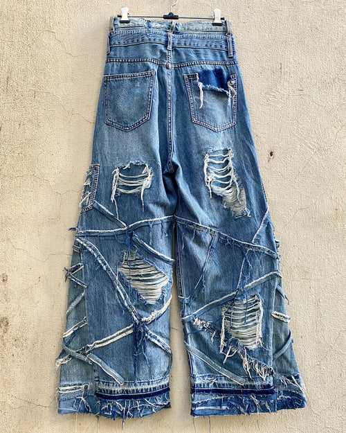 CJ001 Reworked Jeans - Distressed Denim 1 of 1