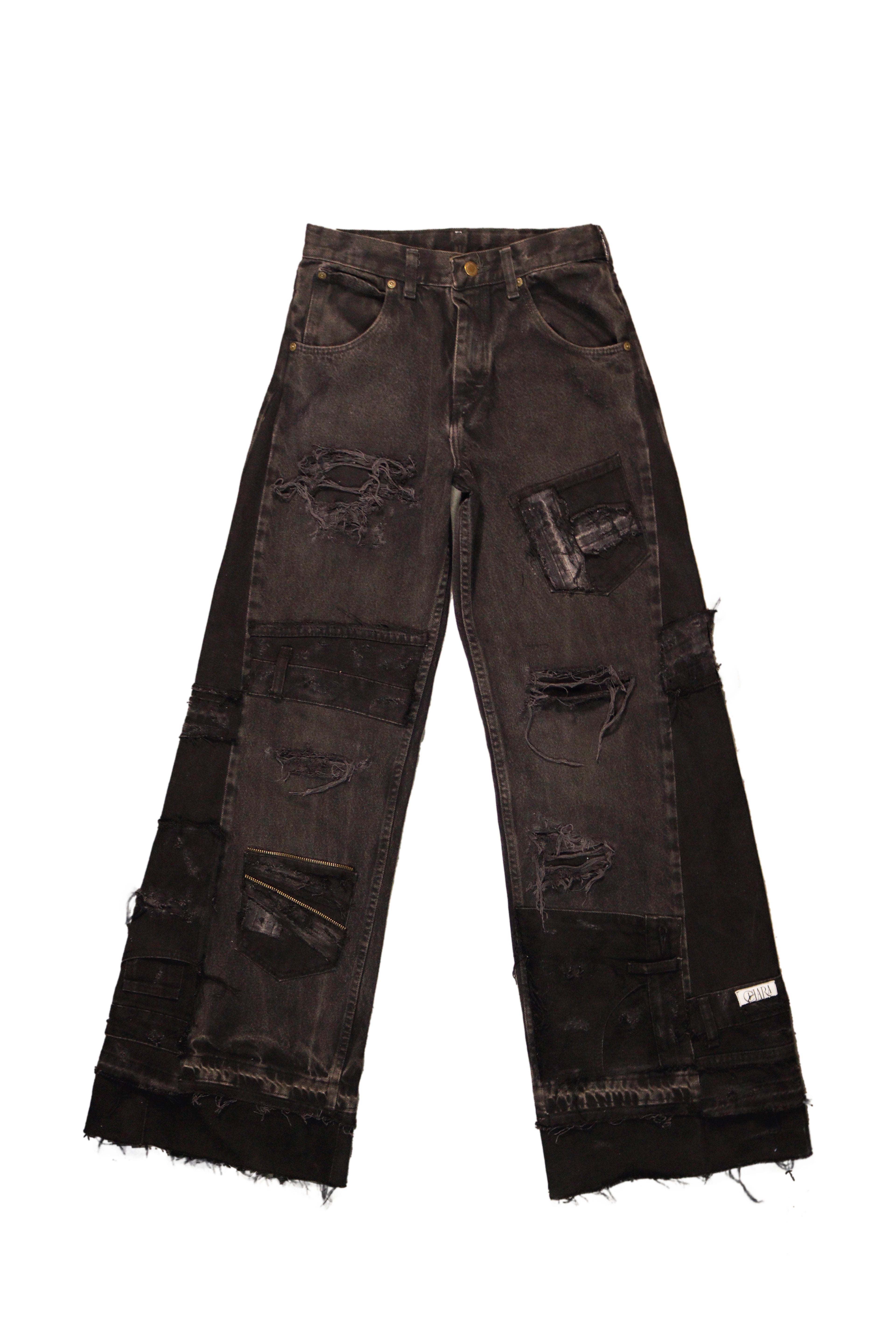 CJ003 Reworked Black Baggy Jeans 1 OF 1